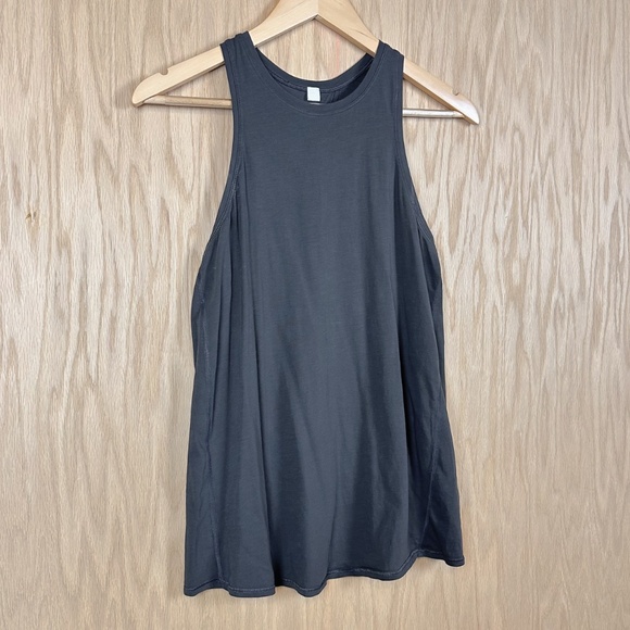 Lululemon All Tied Up Tank Split Back Heck Neck Tank Top Graphite Grey - Picture 7 of 12